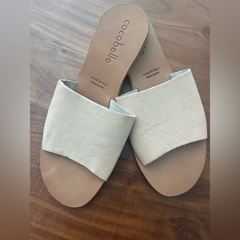 NEW! Cocobelle Bhea Italian Leather Slide size 10